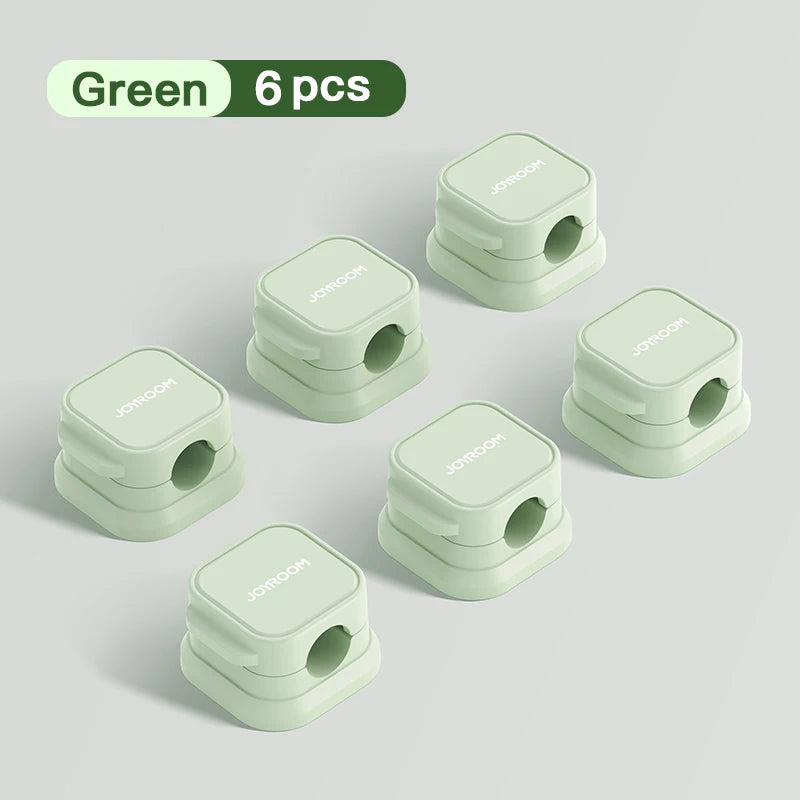 Colorful 3/6PCS Magnetic Cable Clips Cable Smooth Adjustable Cord Holder Under Desk Cable Management Wire Keeper Cable