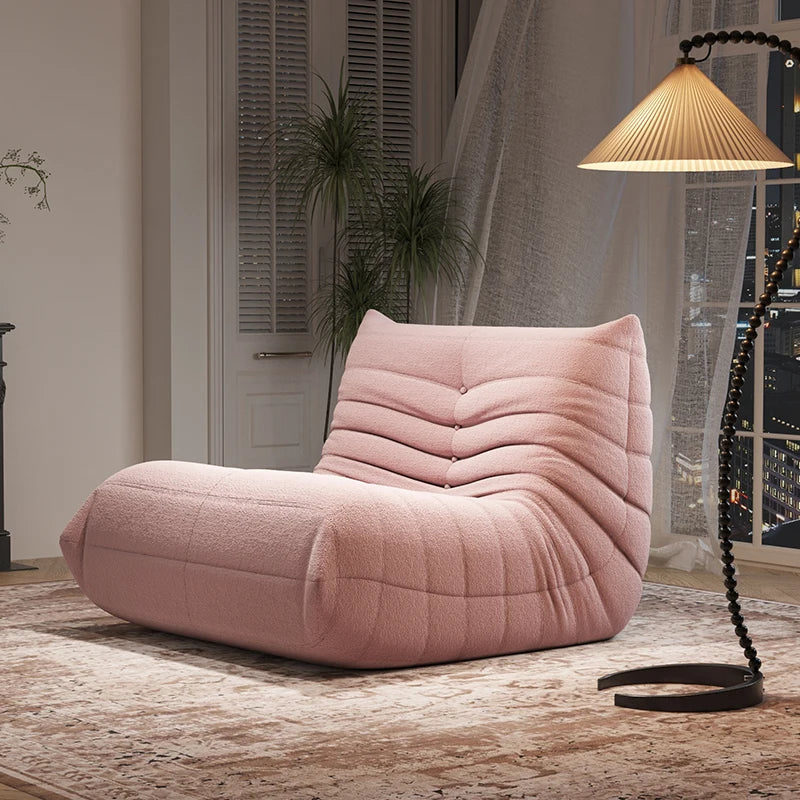 Designer Caterpillar Reclining Sofa Modern Minimalist Balcony Leisure Chair Dual Lounger Can Lie Flat Living Room