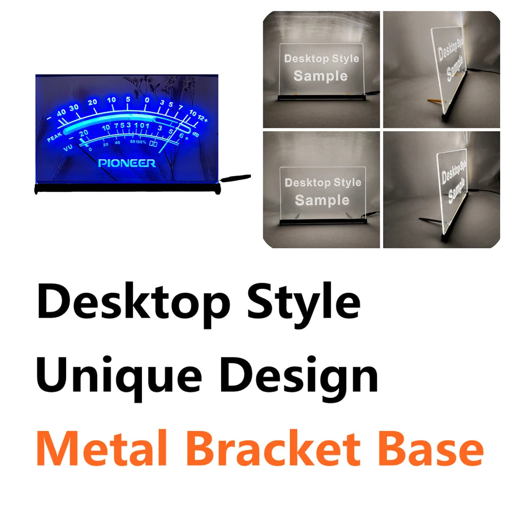 Pioneer Peak VU dB LED Neon Sign-3D Carving Wall Art for Home,Room,Bedroom,Office,Farmhouse Decor - Blue-Z / AU-30x20cm