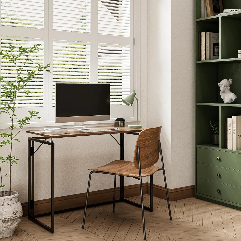 Compact 40-Inch Folding Desk for Minimalist Spaces: Portable and Collapsible Desk for Small Areas - United States