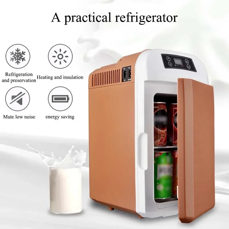 8L Car Home Dual-use Refrigerator Small Refrigerated Refrigerator Cold And Hot Dual Energy Refrigerator Fridge Mute Low