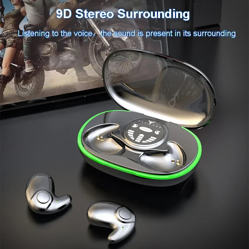 Invisible Sleep Earphones Wireless Bluetooth 5.3 Headphones IPX5 Waterproof Noise Reduction Earbuds Touch Control