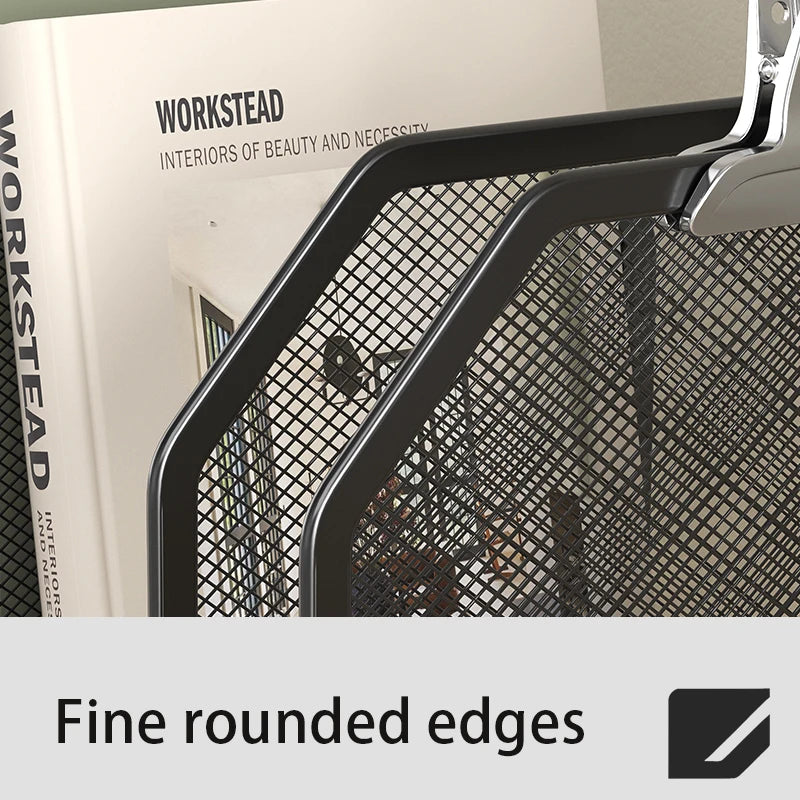 5-Section Vertical Desktop Organizer 5-Section Mesh File Folder Stand Sorter for Office Home Classroom Organization