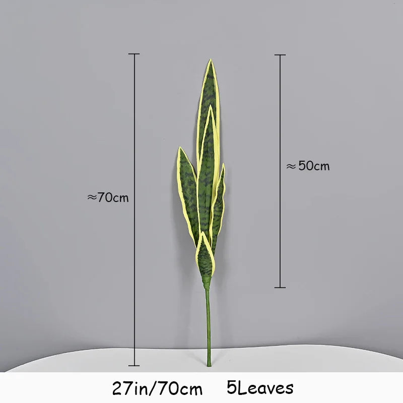 35in Fake Plants Tropical Artificial Tiger Piran Real Touch Sansevieria Leaves Plastic Plants For Home Garden Office