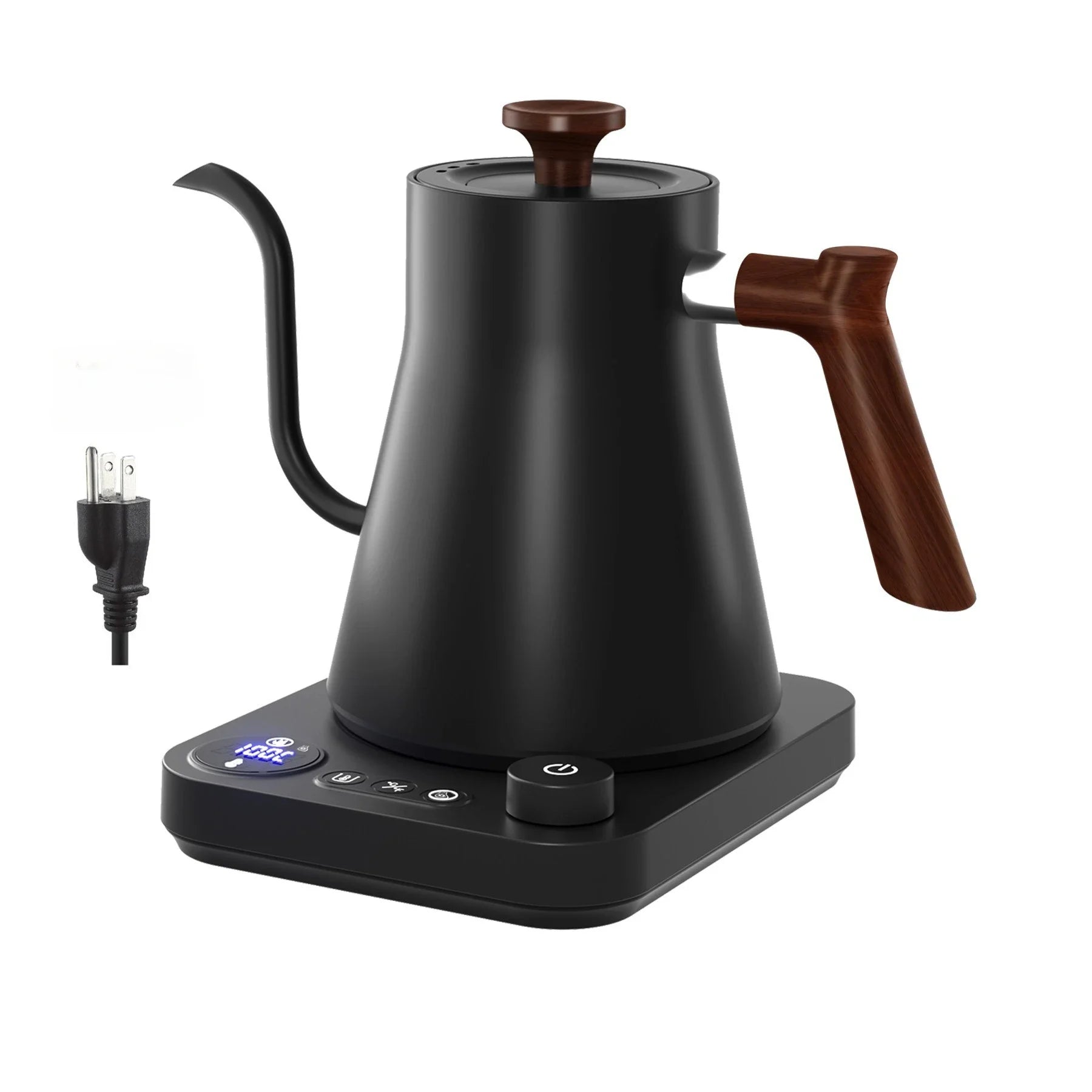 Electric Gooseneck Kettle 900ML Hand Brew Coffee Pot Smart Teapot Temperature Control Pot Rapid Heating Kettle