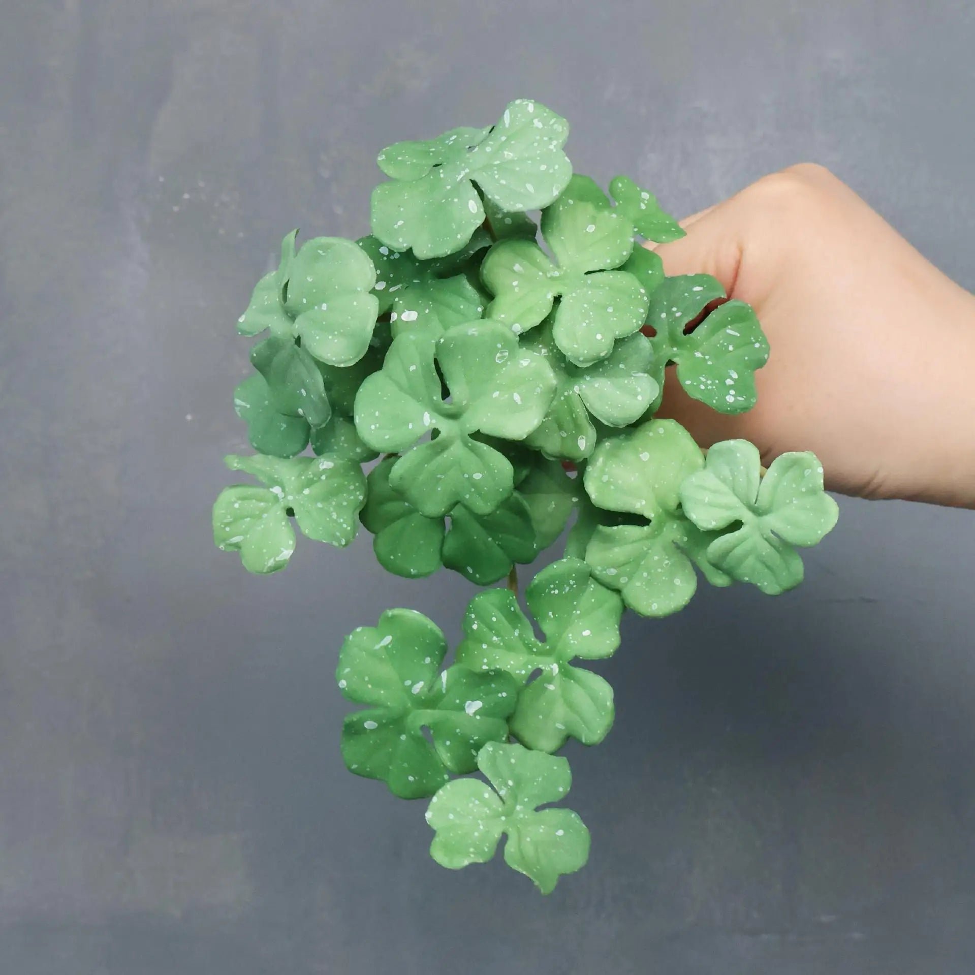 17CM Artificial Plant Mini Bouquets Copper Coin Grass Soft Rubber False Green Plants Wall Hung for Home Office Garden