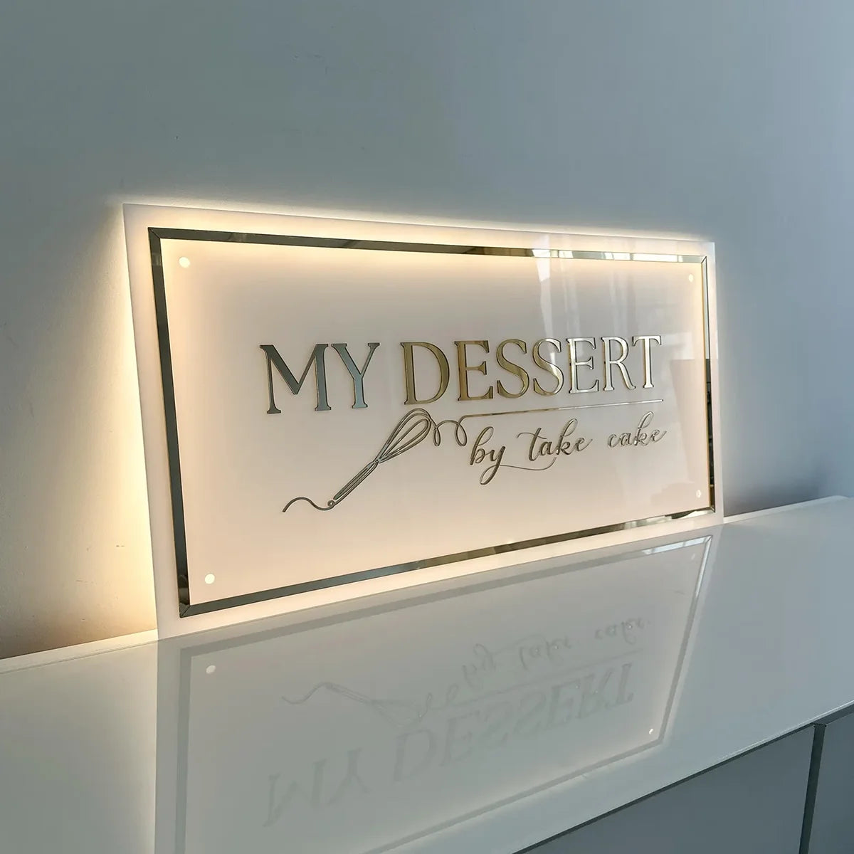 Custom Business Logo LED Sign Backlit Acrylic 3D Rectangle Wall Decor for Beauty Salon Office Company Logo Lighting