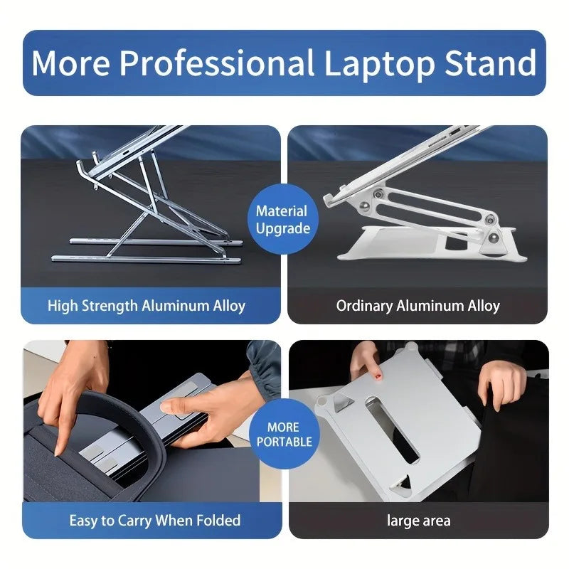 Laptop Stand For Macbook Folding Adjustable Aluminum Computer Pc Tablet Stand Notebook Tablelaptop Holder Heat
