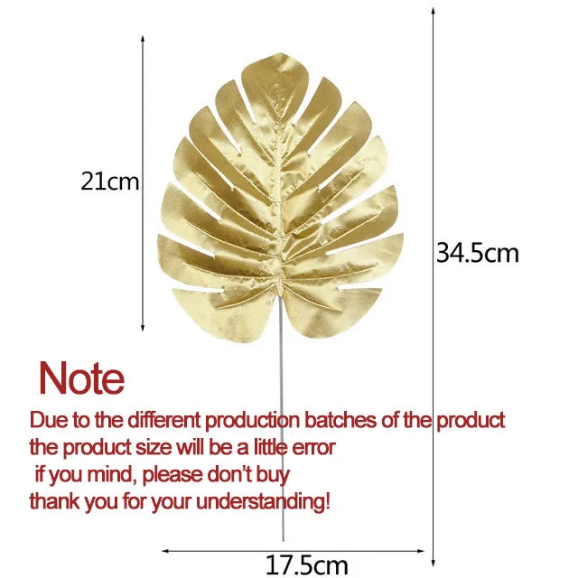 10-20 Pcs Artificial Plants Tropical Monstera Palm Leaves Simulation Leaf For Hawaiian Theme Party Decor Home Garden