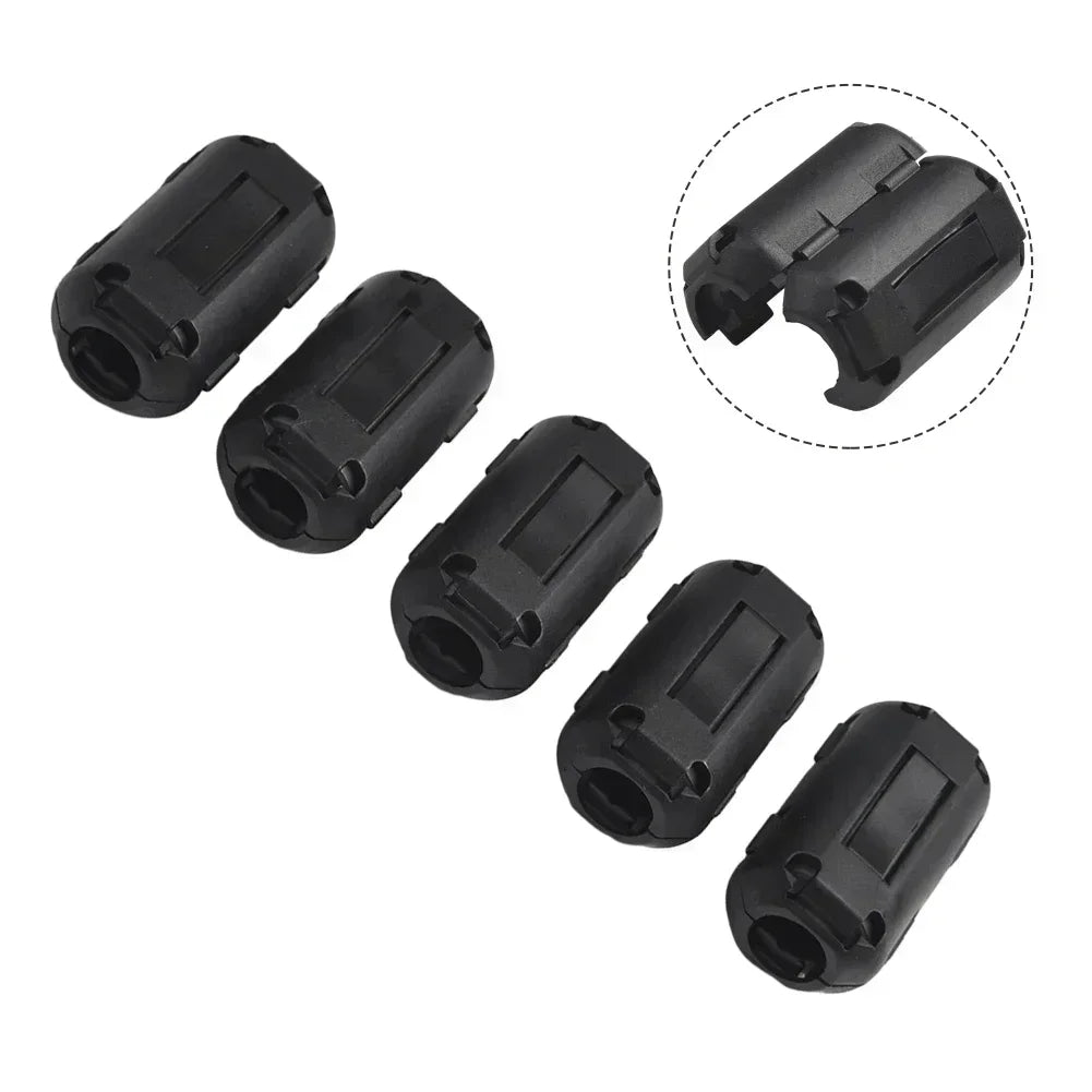 5pcs 3.5/5/7/9/13mm Toroidal Core Ferrite Bead Clip RFI Noise Filter Clip Noise Filter For USB/Video Cable Power Cord
