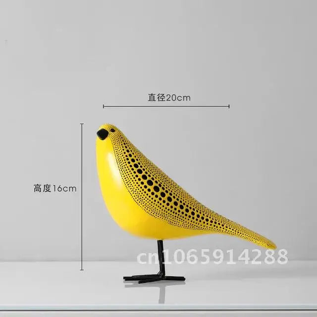 Pumpkin Polka Yayoi Ornaments Modern Sculpture Kusama Dot Owl Art Interior Wedding Christmas Arts Home Bird Decoration
