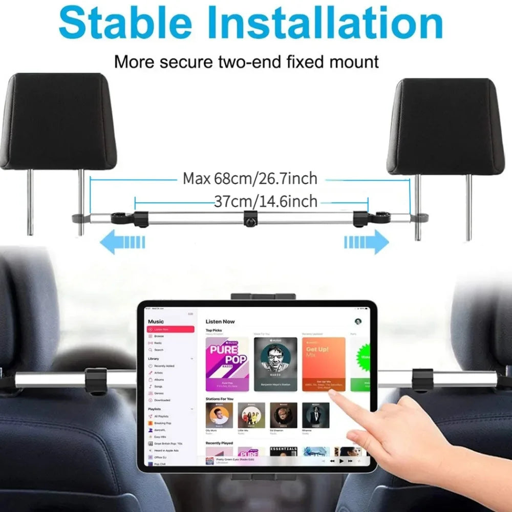 13’’ Car Headrest Tablet Mount for iPad Pro 12.9 11 Tablet Car Holder for Samsung Galaxy Tab S7 Fe Plus Xiaomi Tablet
