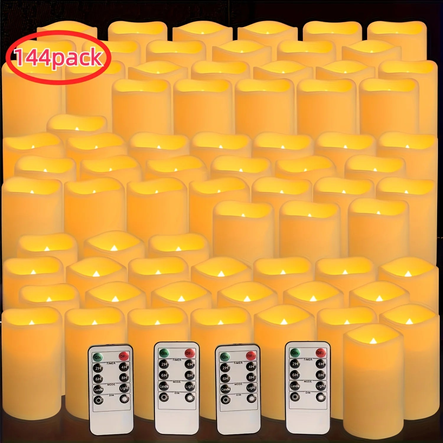 4-144 units/set of waterproof indoor flameless LED candle lights Christmas home decoration wedding holiday decoration