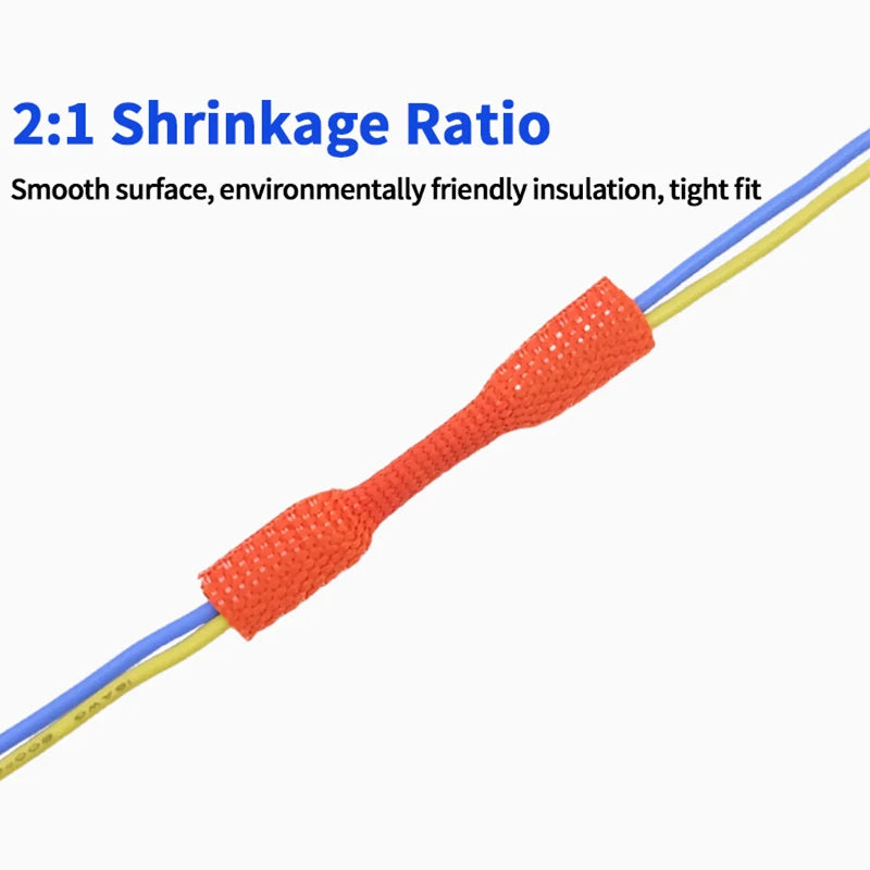 Braided Cable Sleeve Heat Shrink Tube 6/8/10/12mm Insulation Flam Retardant PET Auto Line Organizer Wire Wrap Sheath