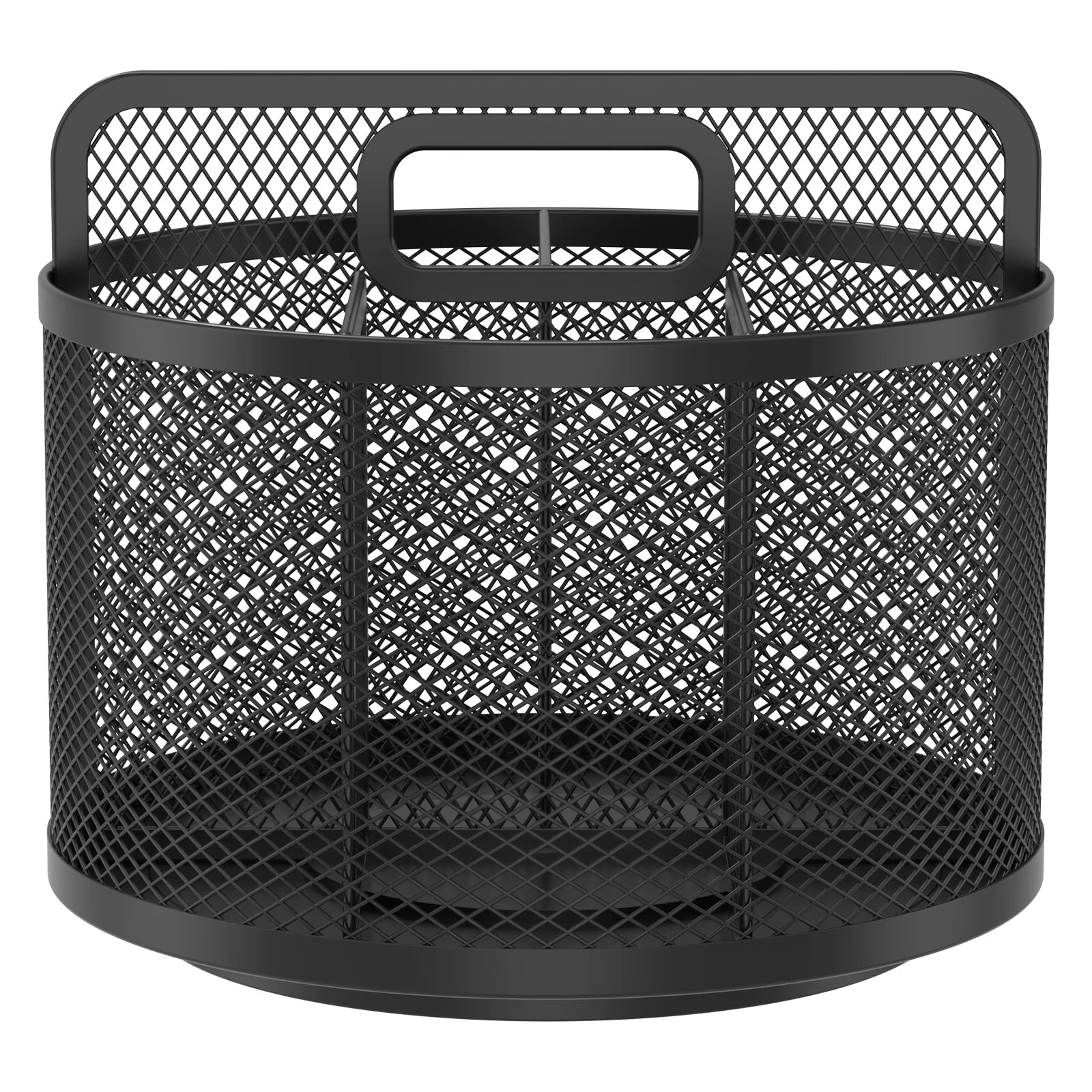360 Degree Rotating Pen Holder Metal Mesh Large Capacity Desktop Office Supplies Student Stationery Storage Box