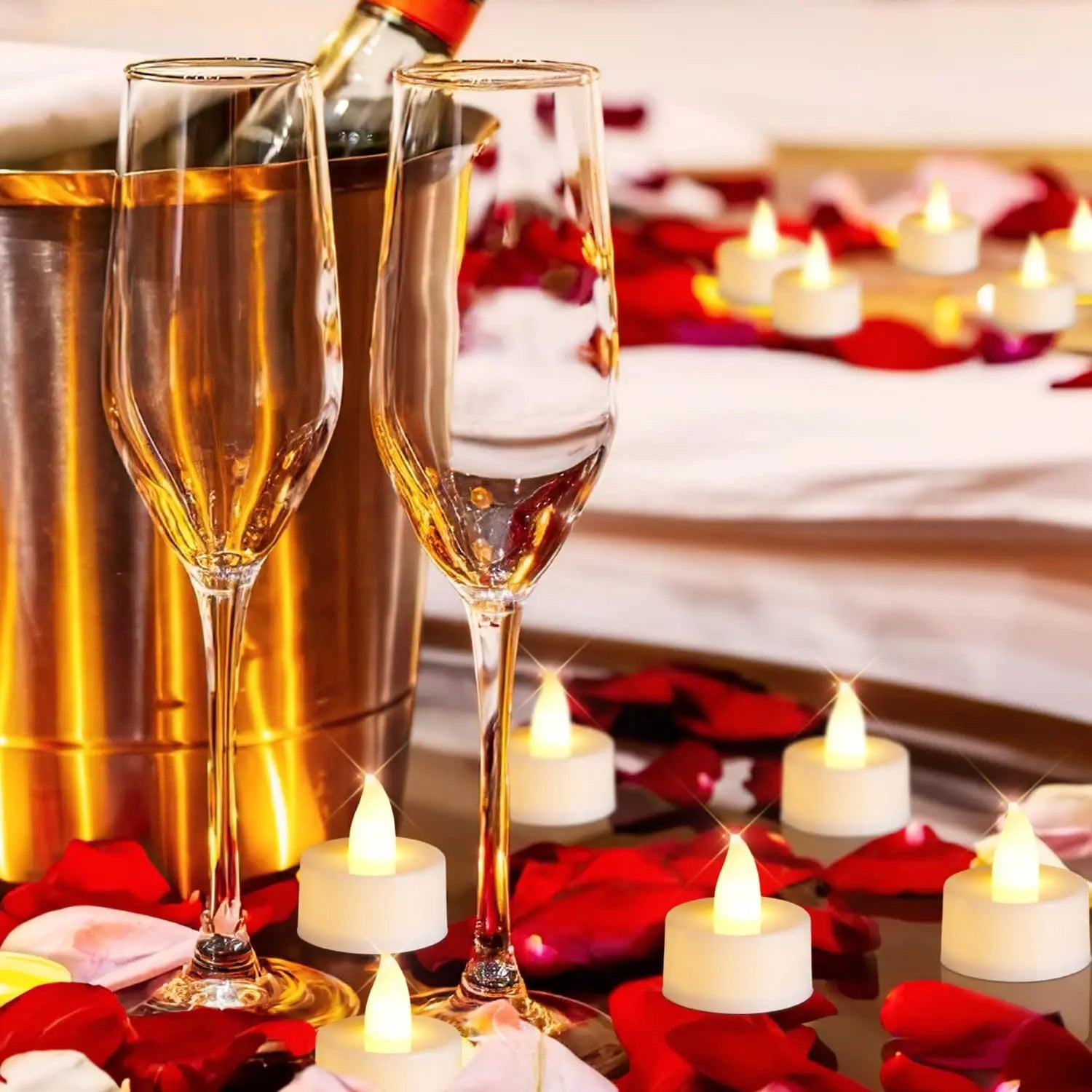 6-96Pcs Flameless LED Candle Creative wishing Led Tea Light Warm White Flameless Candle Halloween Christmas Decor