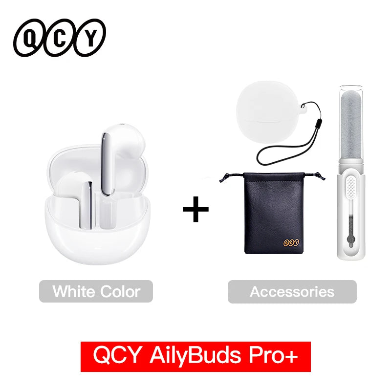 QCY HT10 AilyBuds Pro+ ANC Wireless Earphone Al Audio Hi-res with LDAC Bluetooth 5.3 Earbuds Adaptive ANC Multipoint