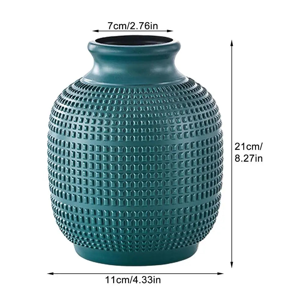 Imitation Ceramic Vase Modern Centerpiece Floral Vase Unbreakable Flower Vase For Home Decor Living Room Centerpieces