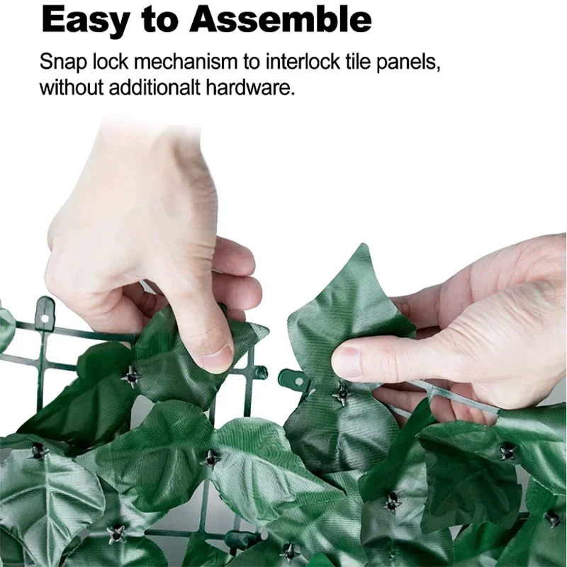 100X300cm Artificial Ivy Fence Plant Grass Wall Panel Faux Green Leaf Hedge Privacy Screen Outdoor Home Garden Balcony