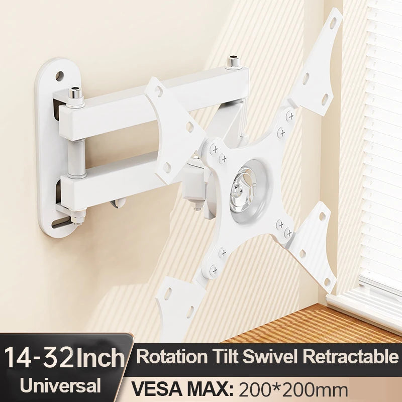 20° tiltable TV Wall Mount Bracket 360° Rotated Holder Universal TV Mounts for 10-32 Inch LCD LED Monitor Flat Panel