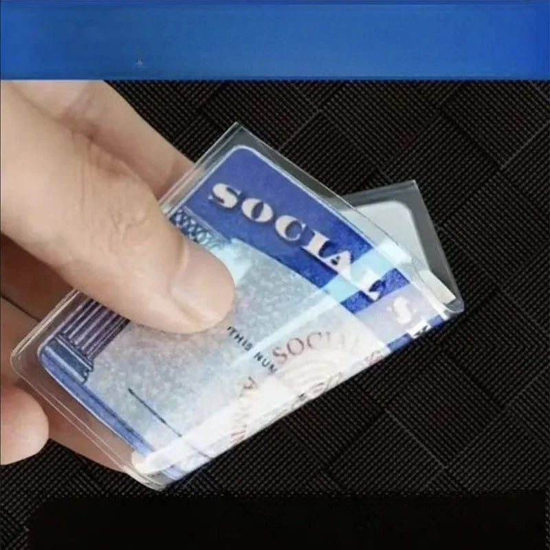 Social Security Card Holder – PVC Material Waterproof Durable Scratch Protection Portable - Clear / United States