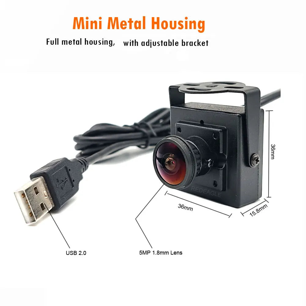 160 Degree Wide Angle 1.8mm Fisheye 2K HD PC Webcam Plug And Play 30fps 2560x1440 High Speed Video Live Computer USB
