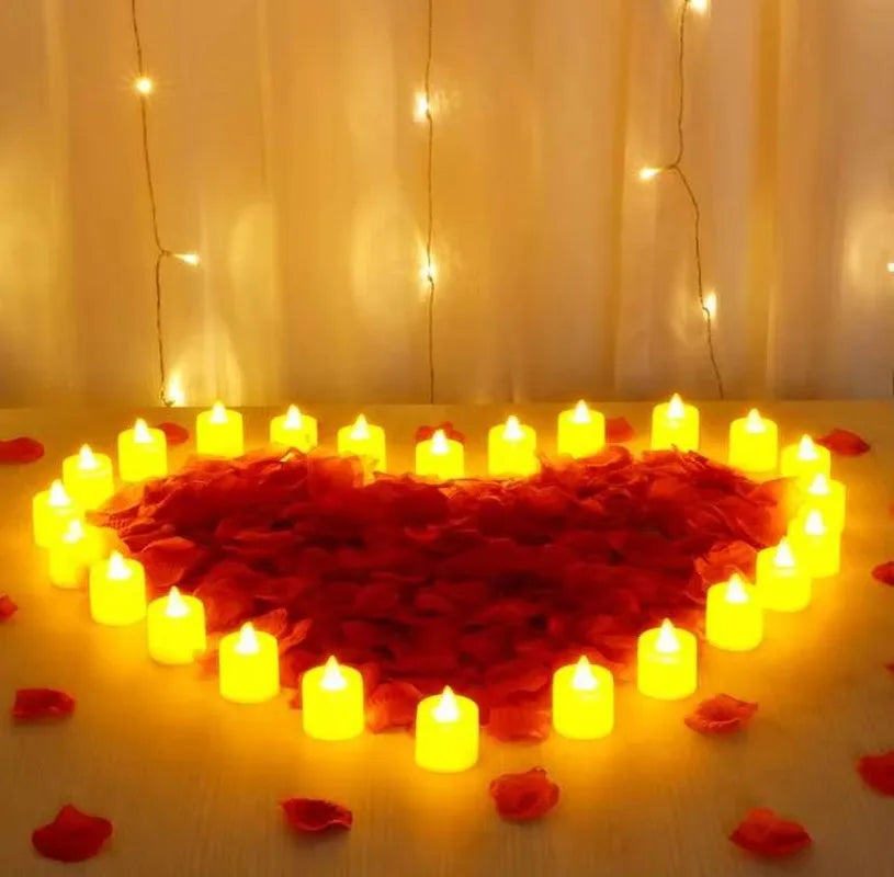 LED Electronic Candles Lights Flameless Flickering Candle Battery Powered Wishing Tealights Home Wedding Party Decor