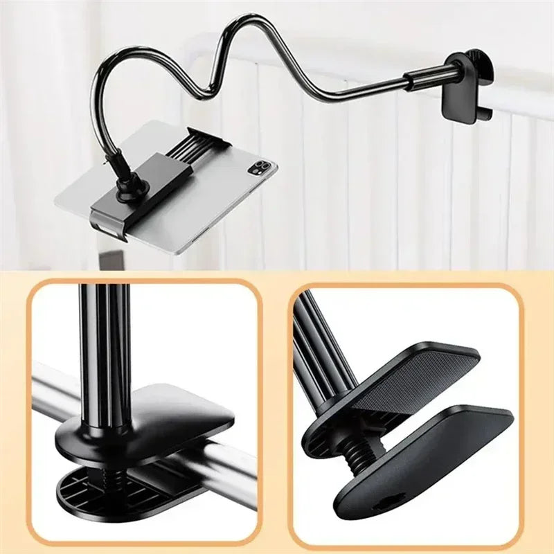 Gooseneck Lazy Flexible Tablet Stand Desk Clip Rotating Long Arm Universal Clamp Mount for Mobile Phone Holder Bed Desk