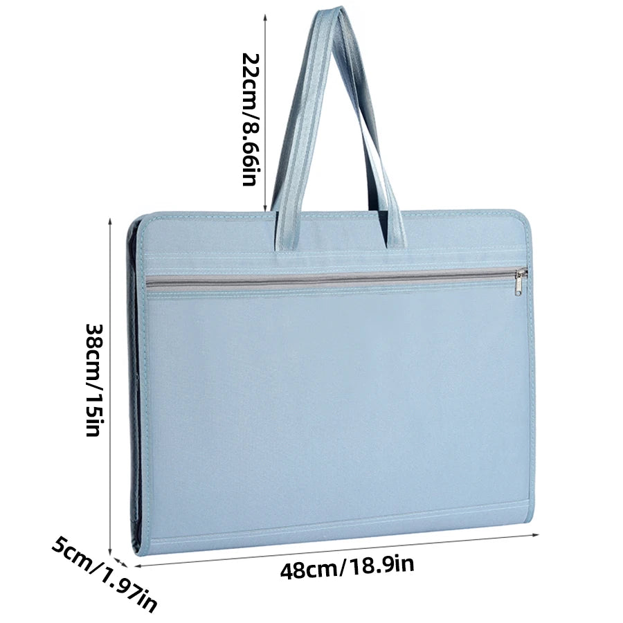 CT Nuclear Magnetic Pack Oxford Cloth A3 File Folder Students Test Paper Clip 13Layers Portable Organ Bag Large