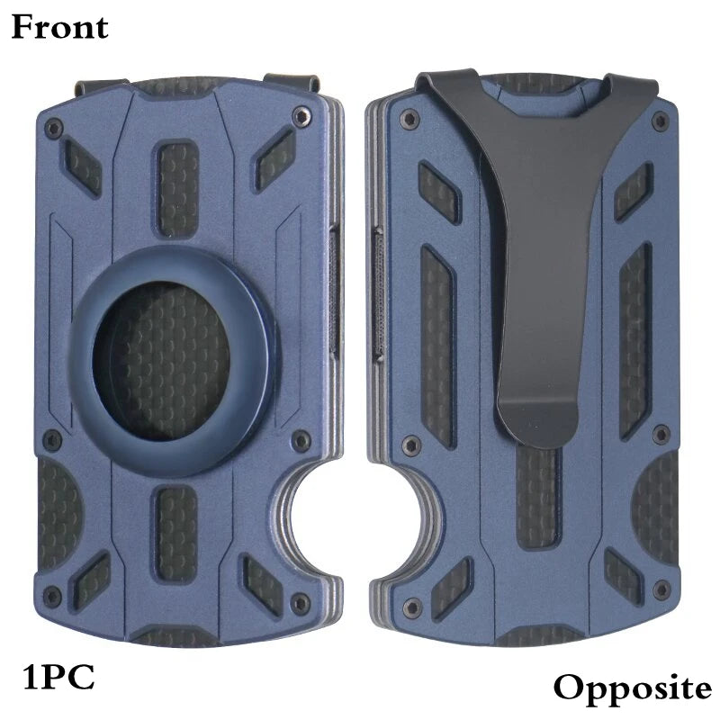 1PC For AirTag Wallet New Metal Men Credit ID Card Holder Case Slim Anti-lost Protective Air Tag Carteira Luxury