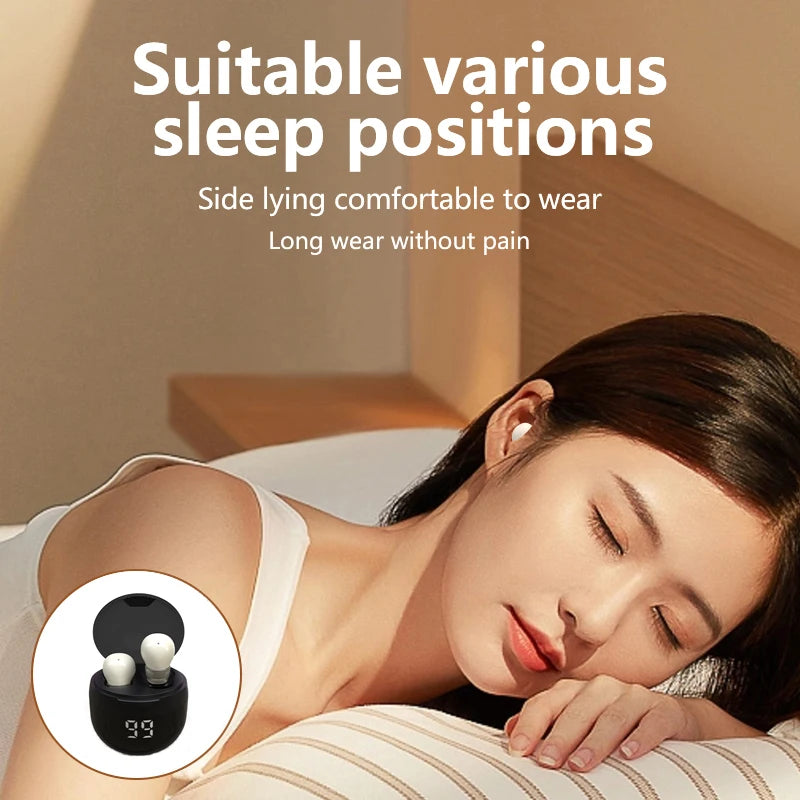 Heavy Bass Sleep Headphones Wireless Bluetooth Earphones With Mic Sports Earbuds Noise Reduction Mini HD Headset