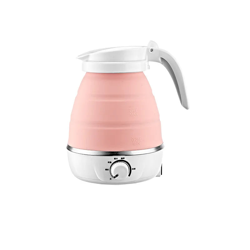 Mini Portable Fold Electric Kettle Thermostat Keep Warm Home Travel Business Automatic Power Off Silicone Stainless