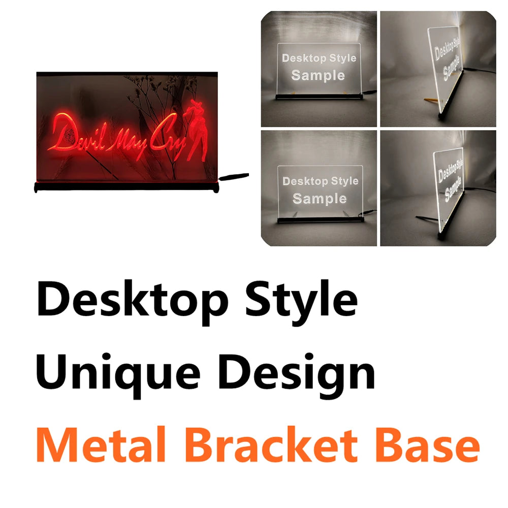 Devil May Cry-3D Carving LED Neon Sign Wall Art for Home,Room,Bedroom,Office,Farmhouse Decor - Red-Z / EU-40x30cm