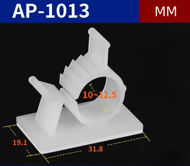 5PCS Adjustable Cable Organizer Clips Self-Adhesive Wire Management Holder Car PC TV Charging Wire Winder Desktop Line