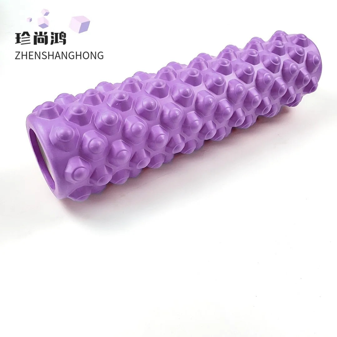 EVA Foam Roller with Texture - Hollow Design for Muscle Recovery & Yoga - 45Cm purple - Foam Roller