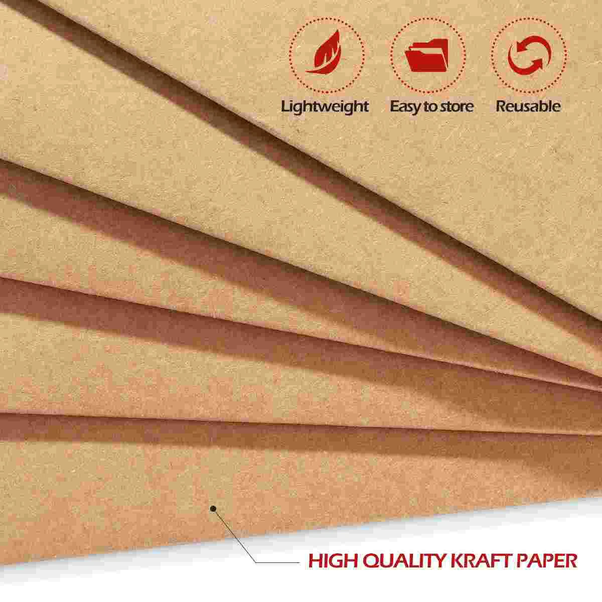 10pcs A4 Kraft Paper File Folder Document Folder Office File Bag File Bag Organizer Storage Holder School Stationery