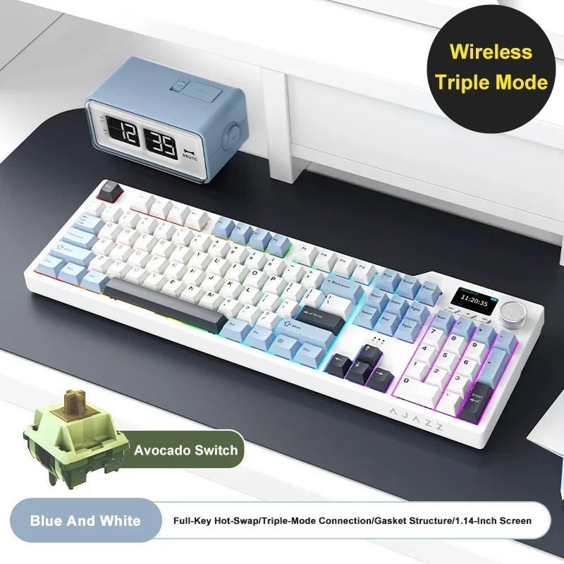 Ajazz Ak35i V3 Mechanical Keyboard Wired 104 Key Esports Game Office Multi-Scene Universal High-Looking Appearance Feel
