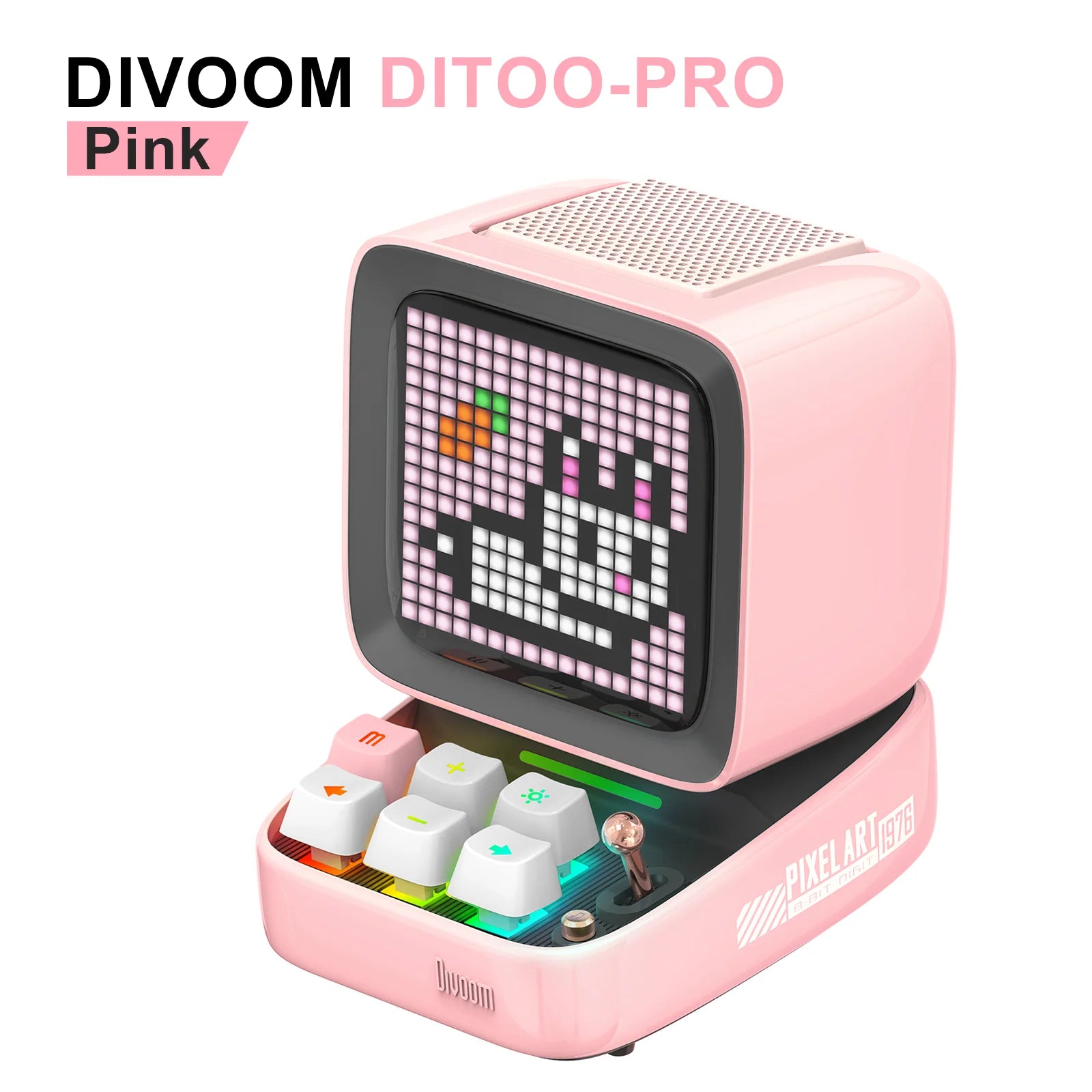 Divoom Ditoo-Pro Retro Pixel Art Bluetooth Portable Speaker Alarm Clock DIY LED Display Board Cute Gift Home Light