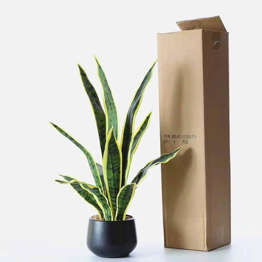 50-76CM Artificial Succulent Plants Tropical Fake Long Leaf Simulation Tiger Pilan Home Decoration Office Hotel Party