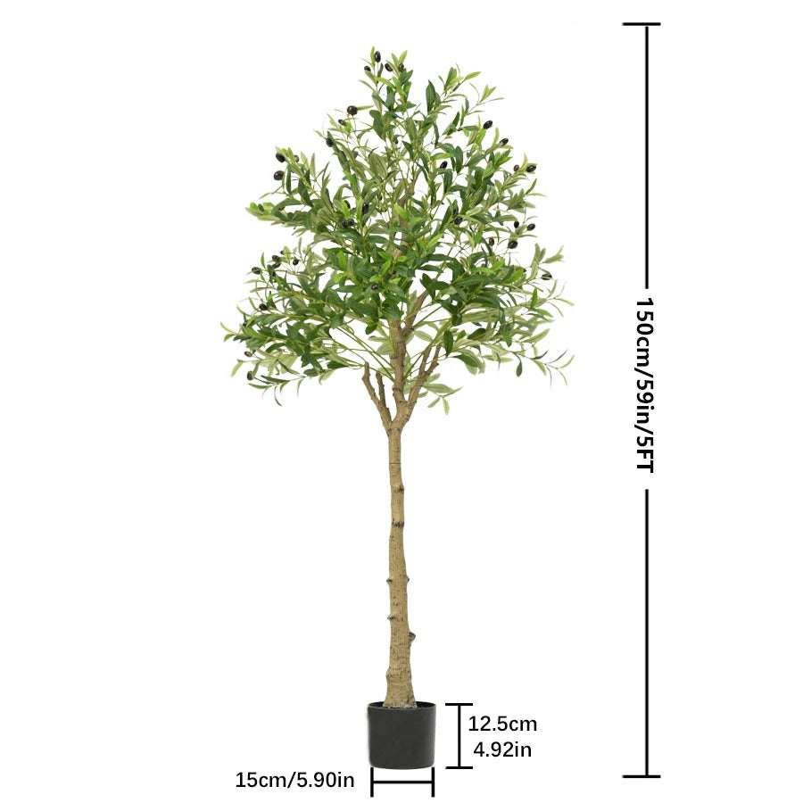 Artificial Olive Tree 120/150/180cm Room Decoration Detachable Artificial Decorative Plants With Fruit For Home Garden
