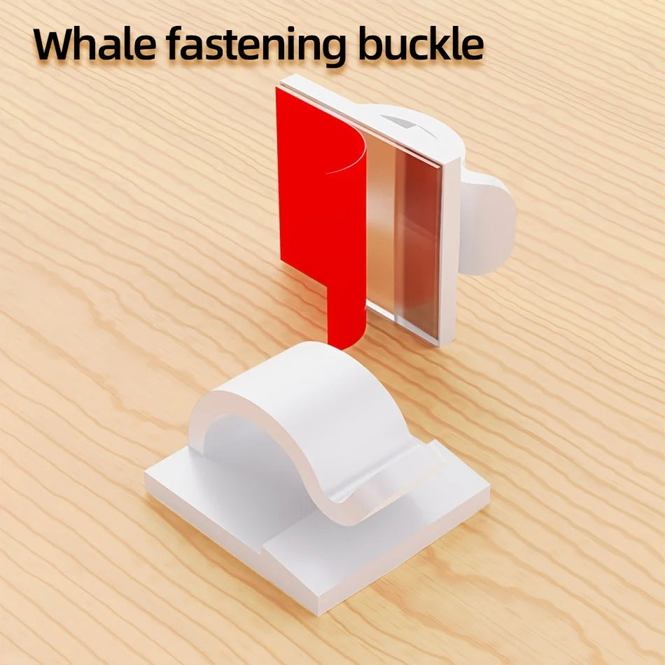 50Pcs Adhesive Cable Clips Upgraded Wall Wire Holders For Cable Management For PC Wall Under Desk Electric Wires