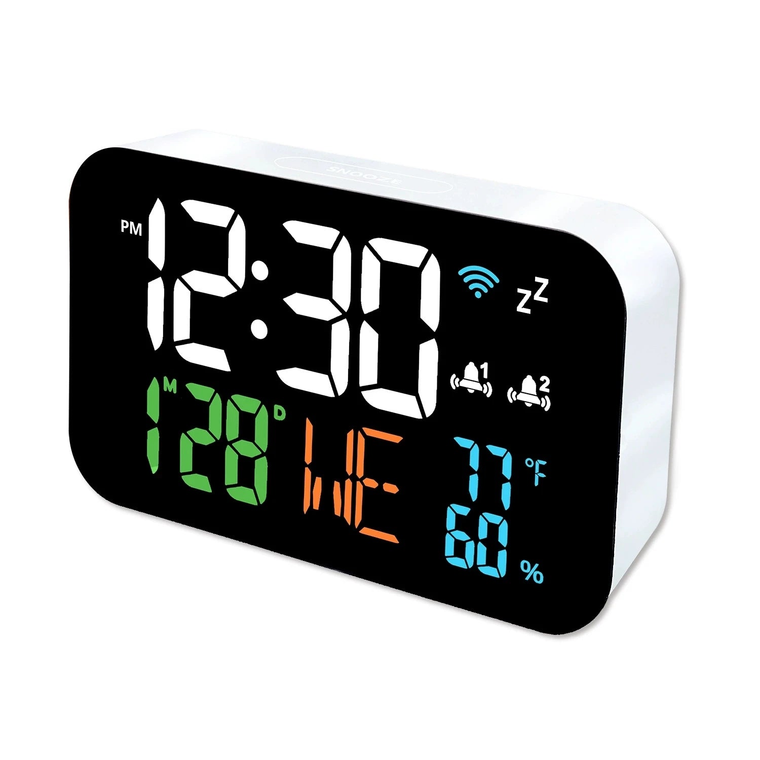 Tuya WiFi Desktop Clock Calendar Intelligent Thermometer Hygrometer with Digital LED Display Support WIFI