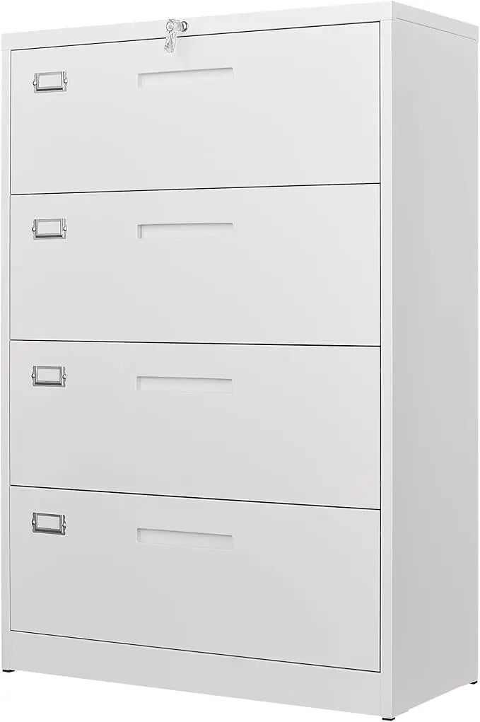 File Cabinets,4 Drawer Metal Lateral Filing Organization Storage Cabinets with Lock,Home Office for Hanging Files