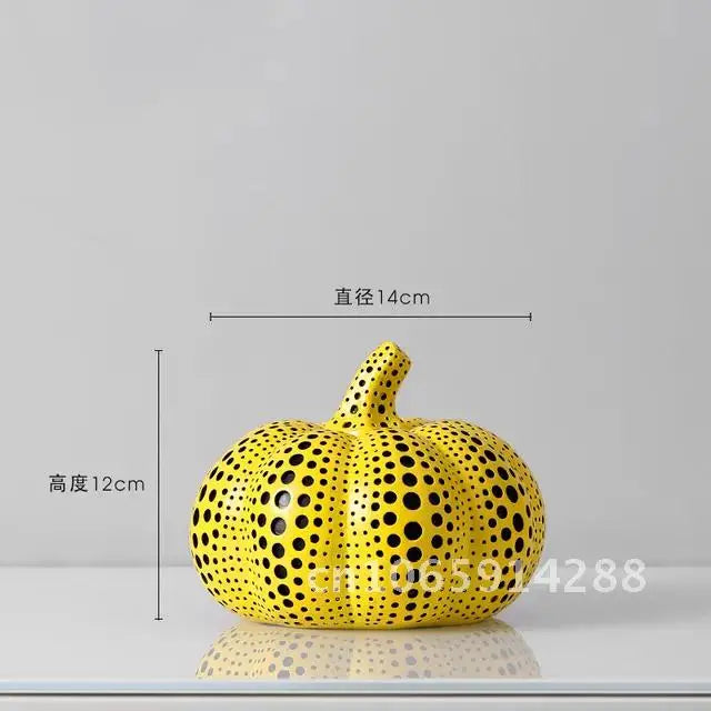 Pumpkin Polka Yayoi Ornaments Modern Sculpture Kusama Dot Owl Art Interior Wedding Christmas Arts Home Bird Decoration