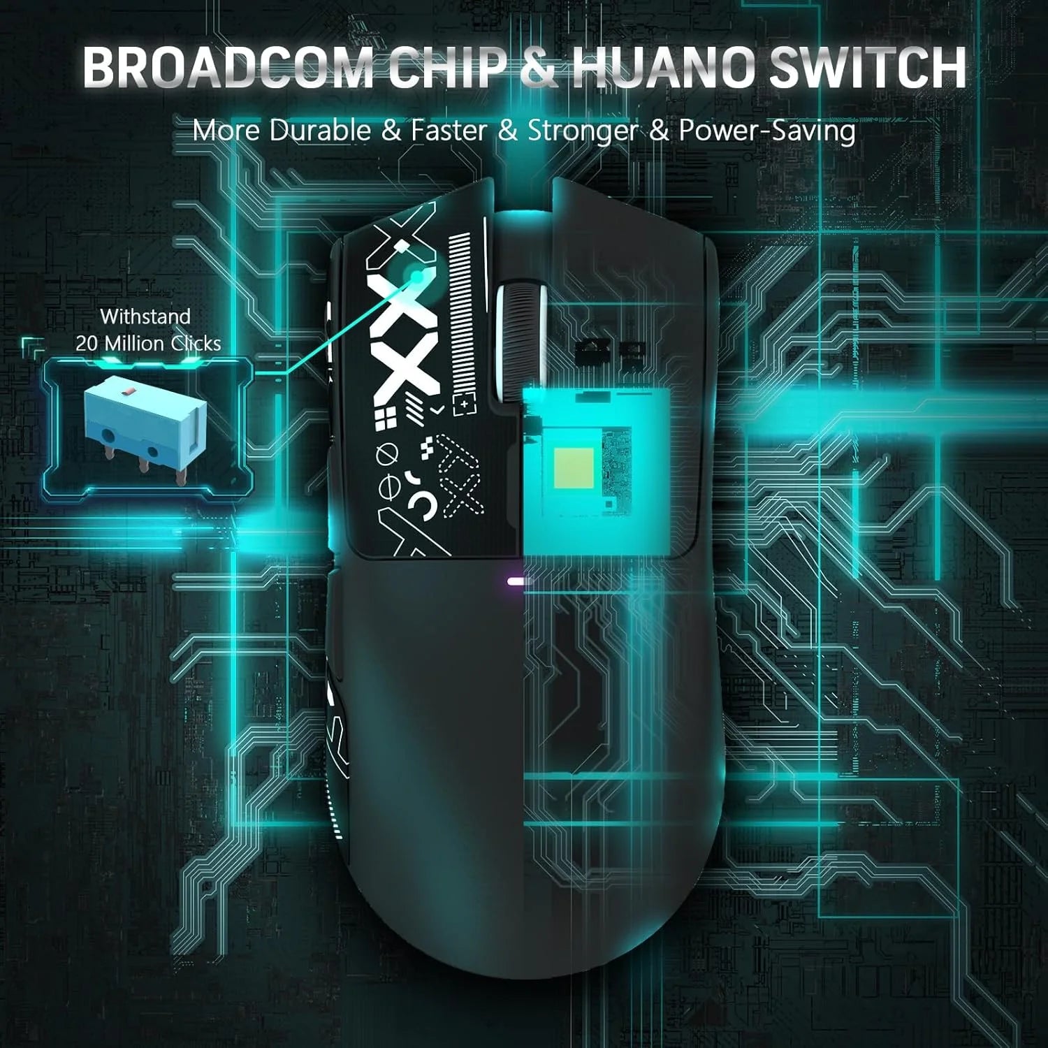 ATTACK SHARK X11 Wireless Gaming Mouse with RGB Magnetic Charging Dock Wired/2.4G/BT 22K DPI,Ultralight 59g Tri-Mode