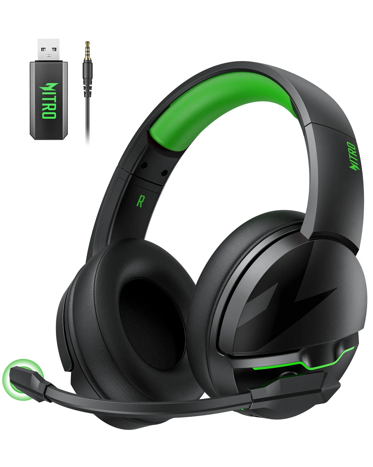 acer K2 2.4GHz Headset 50mm Drivers Clear Voice Mic 3.5mm Gaming Headphones for PC Meeting Music PS4 Wireless Gaming