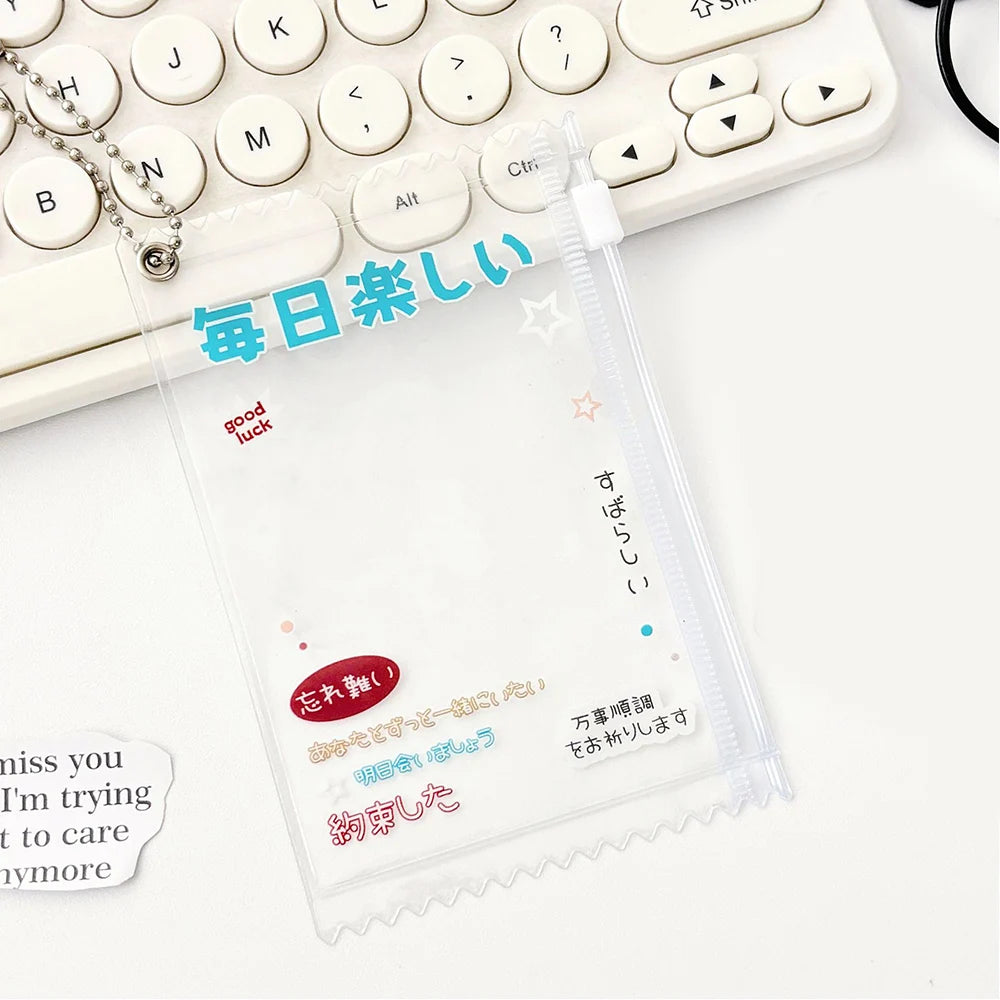 INS Transparent Candy Bag Badge Holder Korean Photocard Holder Display Bag Pendant Idol Photo Card Protective Cover