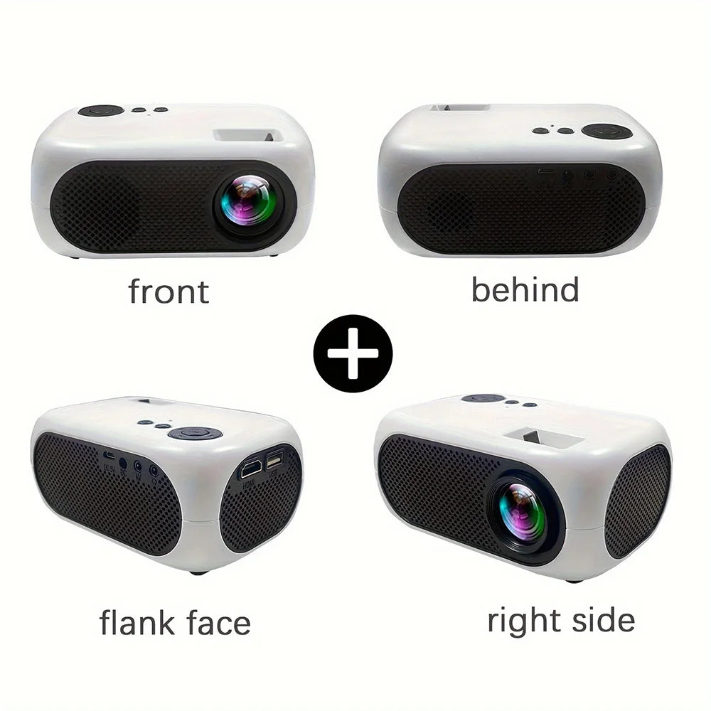 Mini Projector Portable 480*360P USB HDMI Supports 1080P Halloween Children Gift Home Theater Outdoor LED Mini