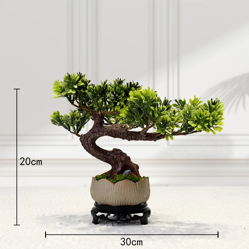 Simulation fake tree bonsai home living room Chinese sand table hotel porch landscaping decoration green plant