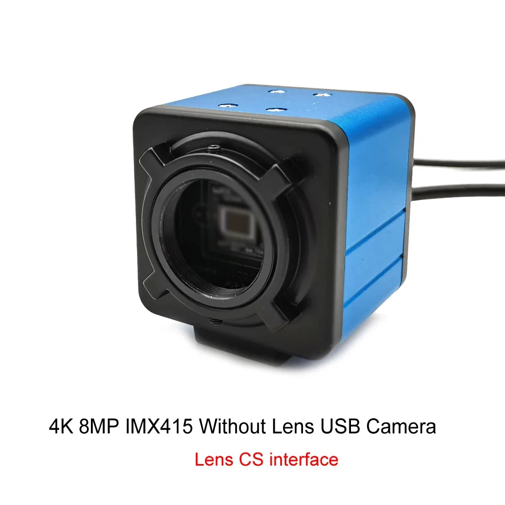 HD 4K 8MP IMX415 USB Webcam 2160P Live Streaming Usb Camera With 5-50mm CS Manual Zoom Lens UVC Plug and play